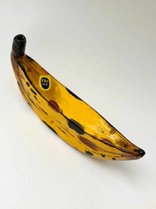 Yellow "fry me" Plantain Sculpture