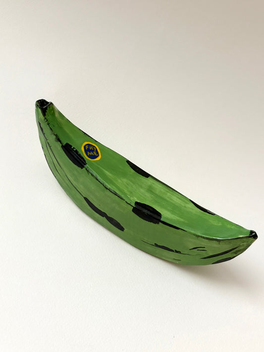 Green "fry me" Plantain Sculpture